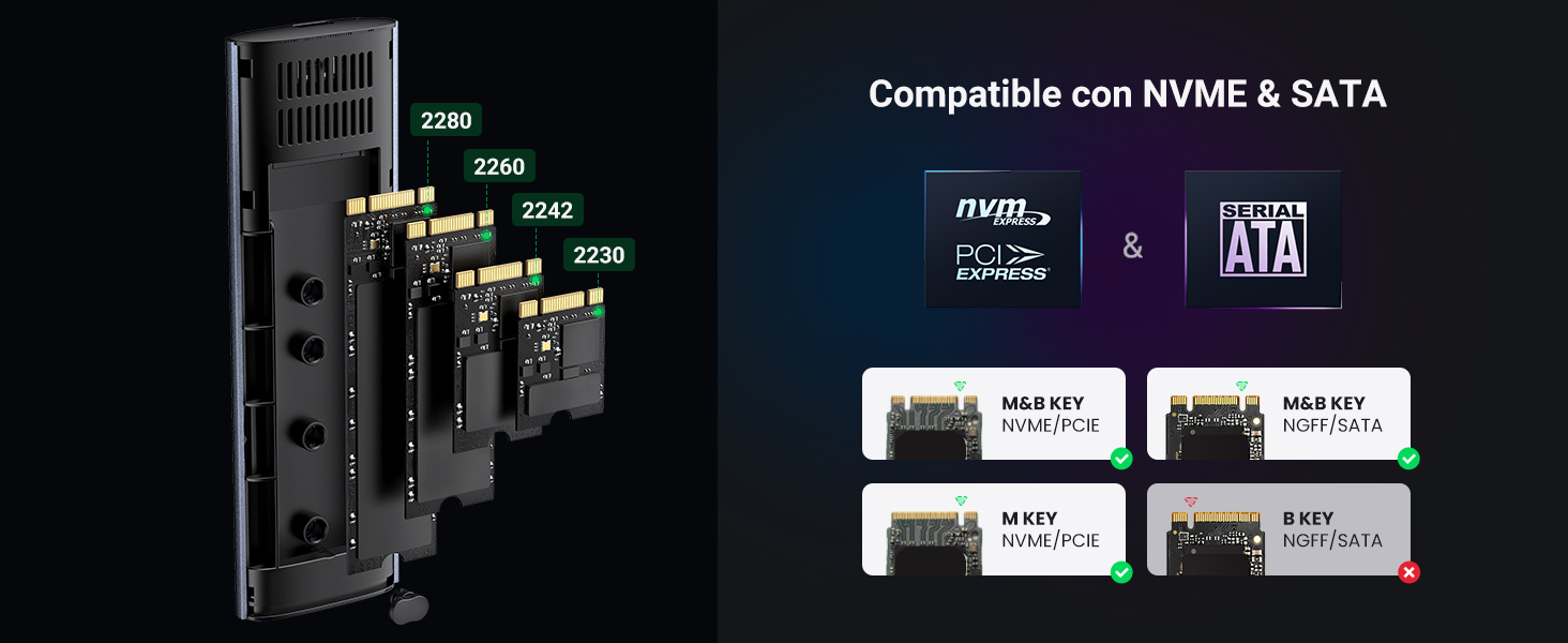 Carcasa Disco Duro NVME M.2