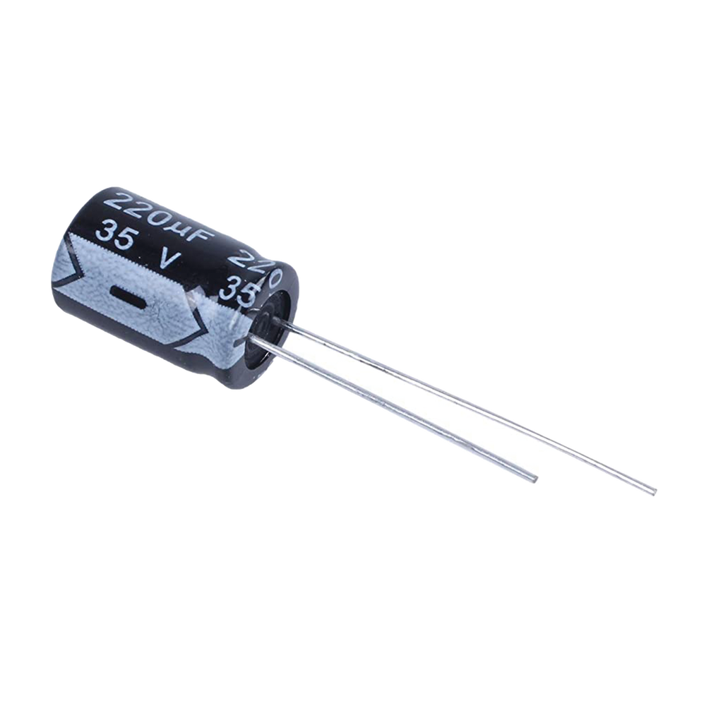 SYSCOM CE220/35V Capacitor Electrolítico Radial en Aluminio de 220 µFd